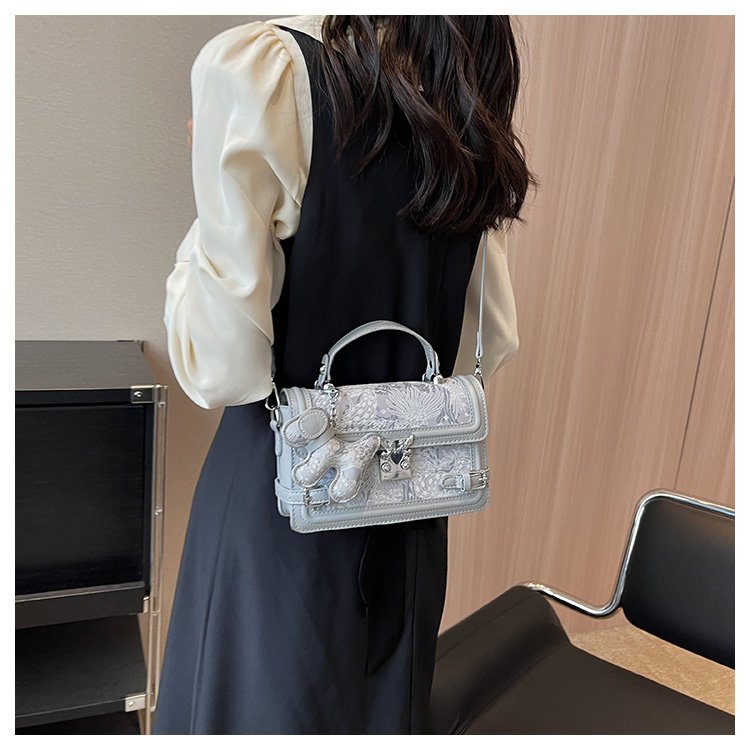 Women's PU Leather Textured Mini Satchel Crossbody Bag detail 40