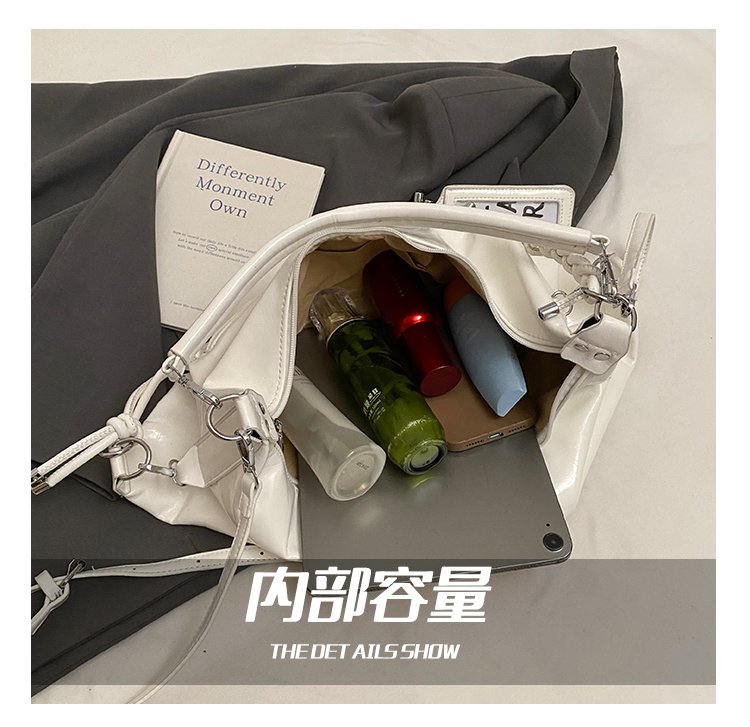 Women's PU Leather Textured Slouch Shoulder Bag detail 11
