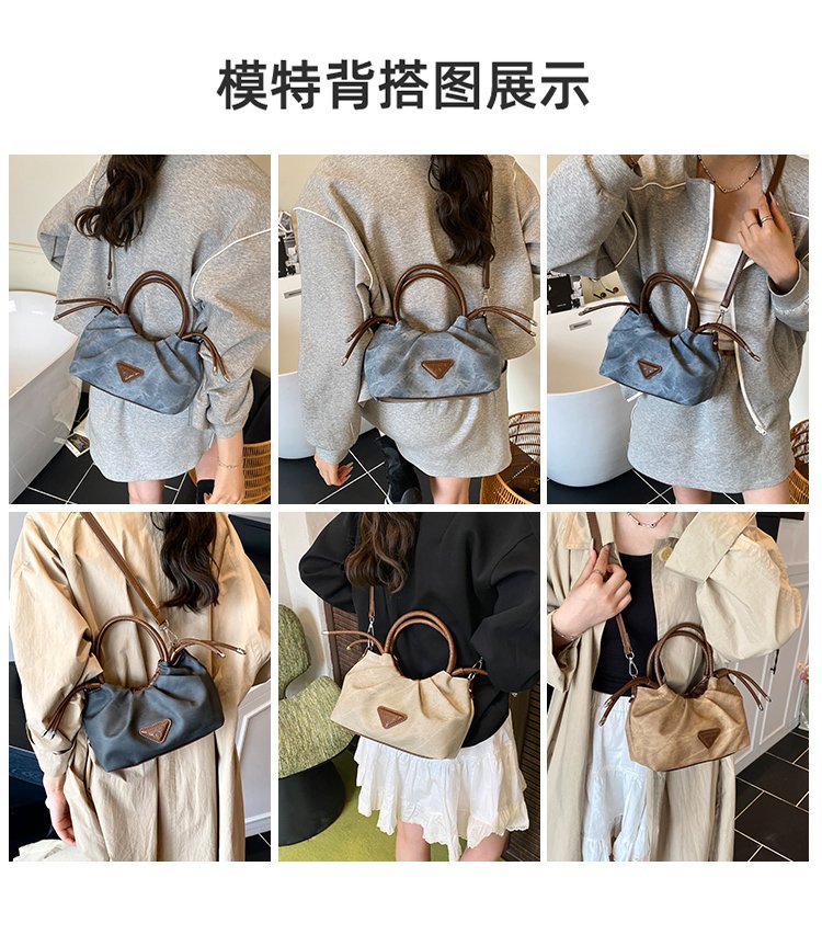 Women's PU Leather Top Handle Chain Crossbody Bag detail 4