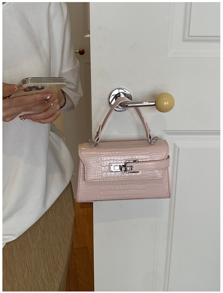 Women's PU Leather Turn Lock Top Handle Crossbody Bag detail 14
