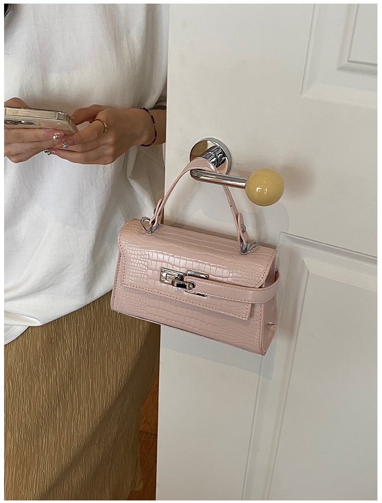 Women's PU Leather Turn Lock Top Handle Crossbody Bag detail 15