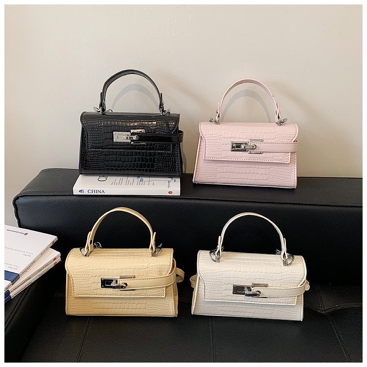 Women's PU Leather Turn Lock Top Handle Crossbody Bag detail 1