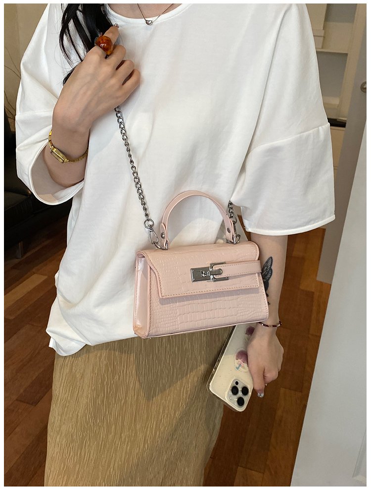 Women's PU Leather Turn Lock Top Handle Crossbody Bag detail 30
