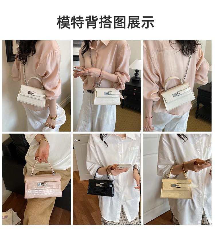 Women's PU Leather Turn Lock Top Handle Crossbody Bag detail 3