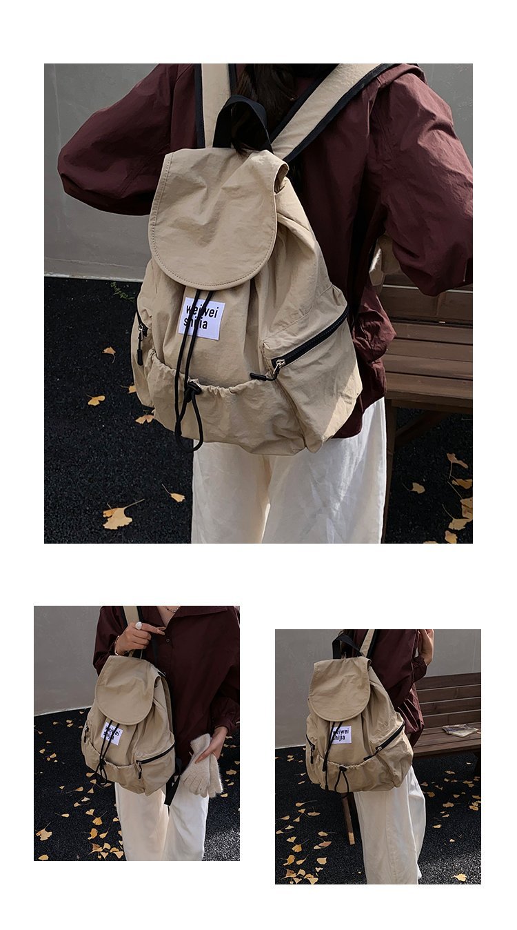 Women's Nylon Utility Flap Backpack detail 9
