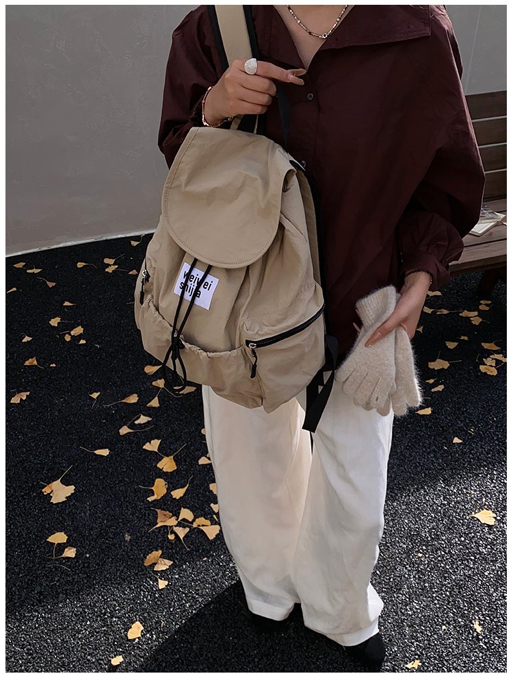 Women's Nylon Utility Flap Backpack detail 16
