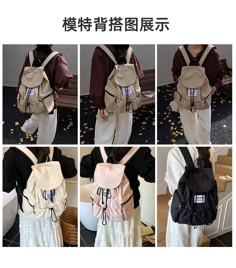 Women's Nylon Utility Flap Backpack detail 4