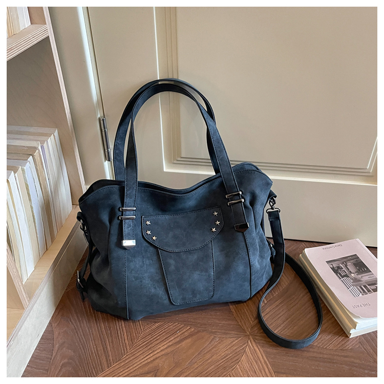 Vintage PU Leather Multi-Pocket Crossbody Tote Bag with Top Handles detail 17