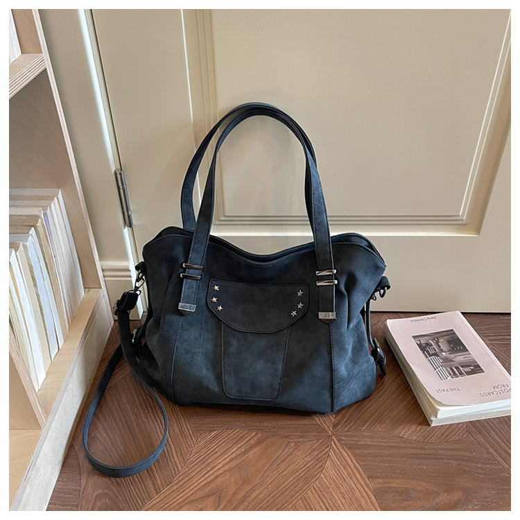 Vintage PU Leather Multi-Pocket Crossbody Tote Bag with Top Handles detail 18