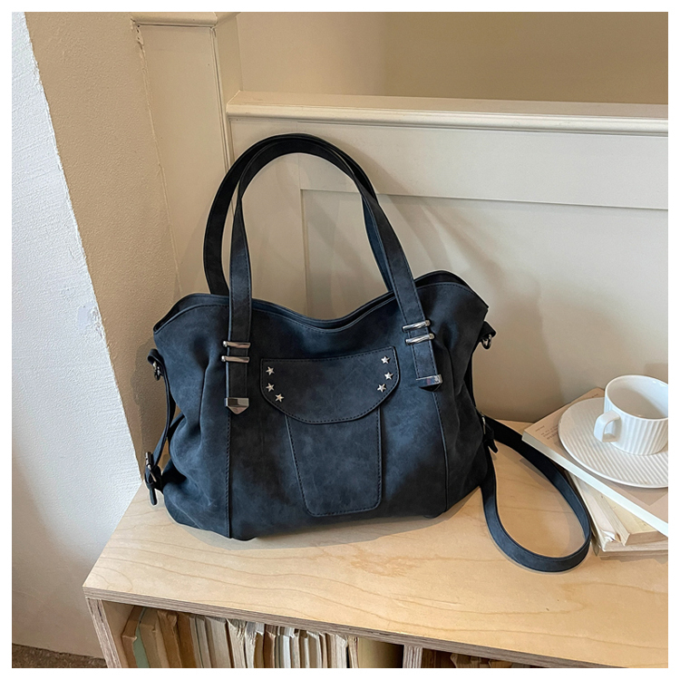 Vintage PU Leather Multi-Pocket Crossbody Tote Bag with Top Handles detail 19