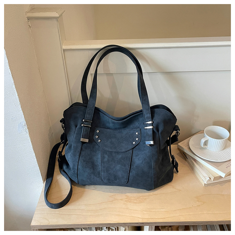 Vintage PU Leather Multi-Pocket Crossbody Tote Bag with Top Handles detail 20