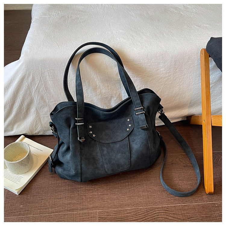 Vintage PU Leather Multi-Pocket Crossbody Tote Bag with Top Handles detail 23