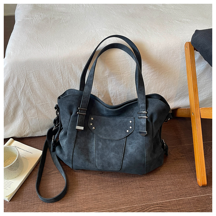 Vintage PU Leather Multi-Pocket Crossbody Tote Bag with Top Handles detail 24