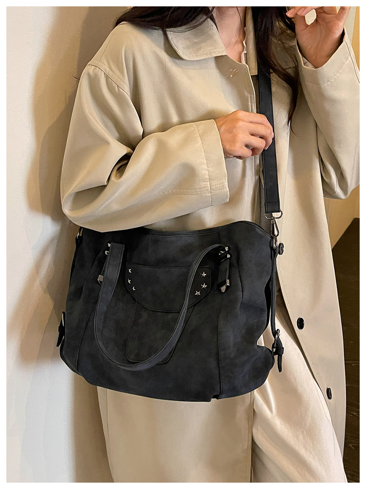 Vintage PU Leather Multi-Pocket Crossbody Tote Bag with Top Handles detail 27