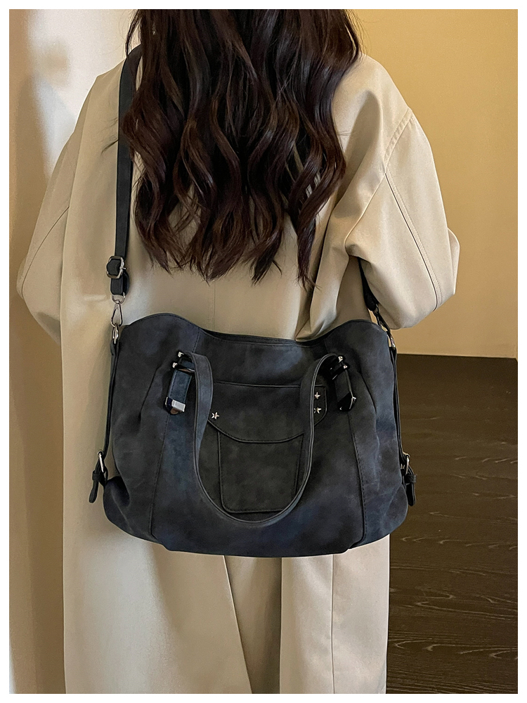 Vintage PU Leather Multi-Pocket Crossbody Tote Bag with Top Handles detail 31