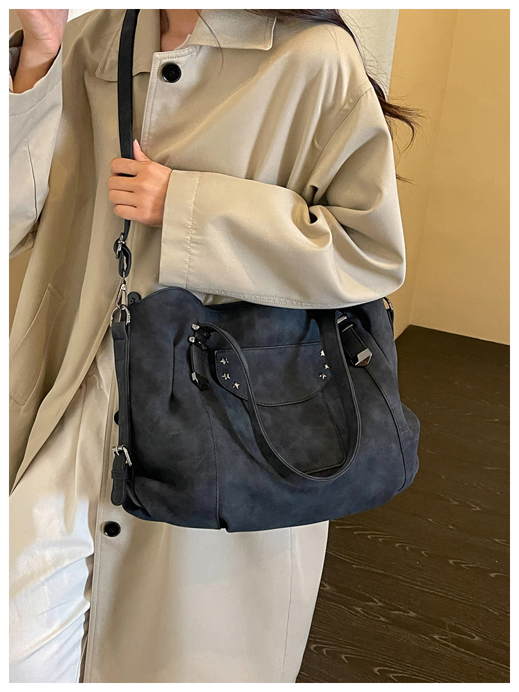 Vintage PU Leather Multi-Pocket Crossbody Tote Bag with Top Handles detail 33