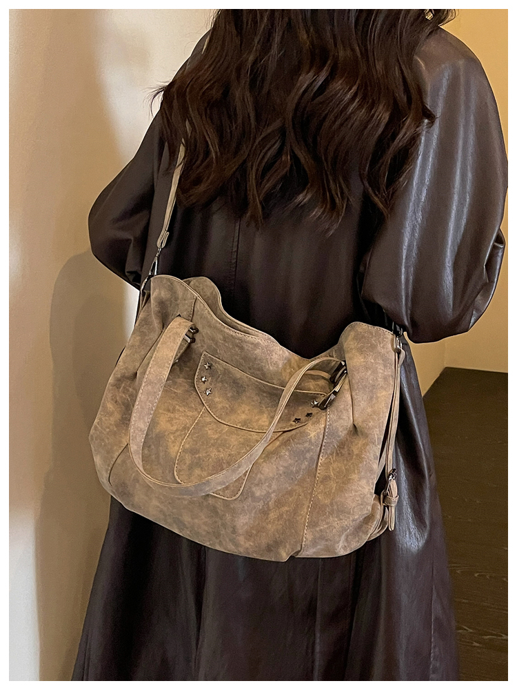 Vintage PU Leather Multi-Pocket Crossbody Tote Bag with Top Handles detail 52