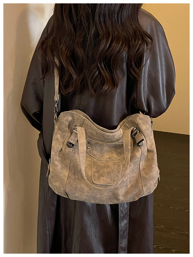 Vintage PU Leather Multi-Pocket Crossbody Tote Bag with Top Handles detail 53
