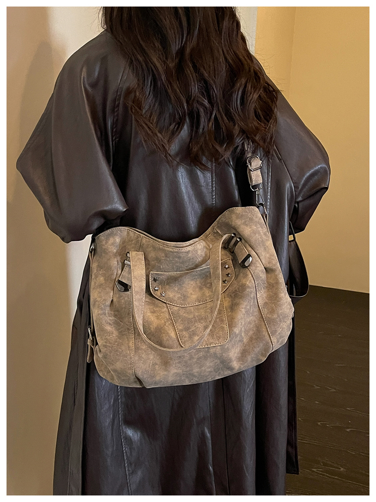 Vintage PU Leather Multi-Pocket Crossbody Tote Bag with Top Handles detail 58