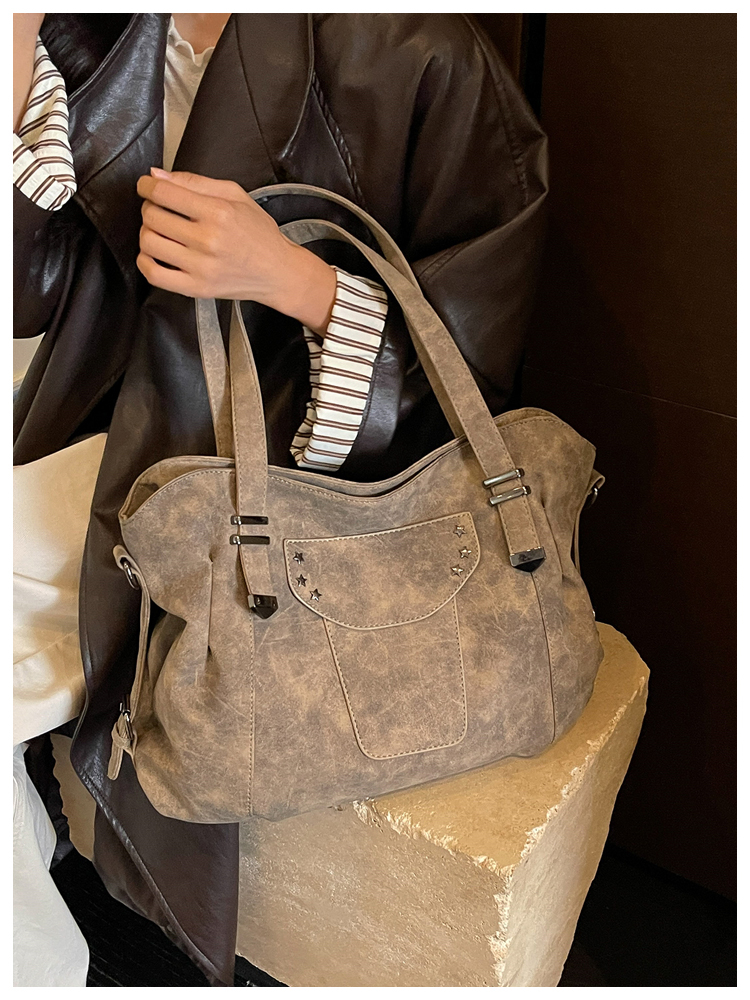 Vintage PU Leather Multi-Pocket Crossbody Tote Bag with Top Handles detail 71