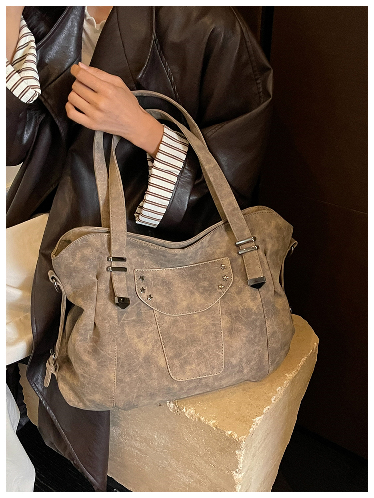 Vintage PU Leather Multi-Pocket Crossbody Tote Bag with Top Handles detail 72