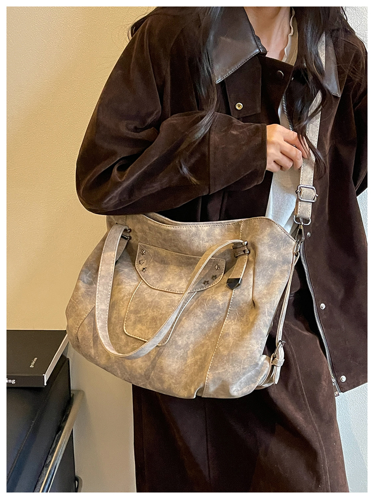Vintage PU Leather Multi-Pocket Crossbody Tote Bag with Top Handles detail 73