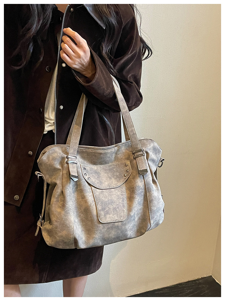 Vintage PU Leather Multi-Pocket Crossbody Tote Bag with Top Handles detail 77
