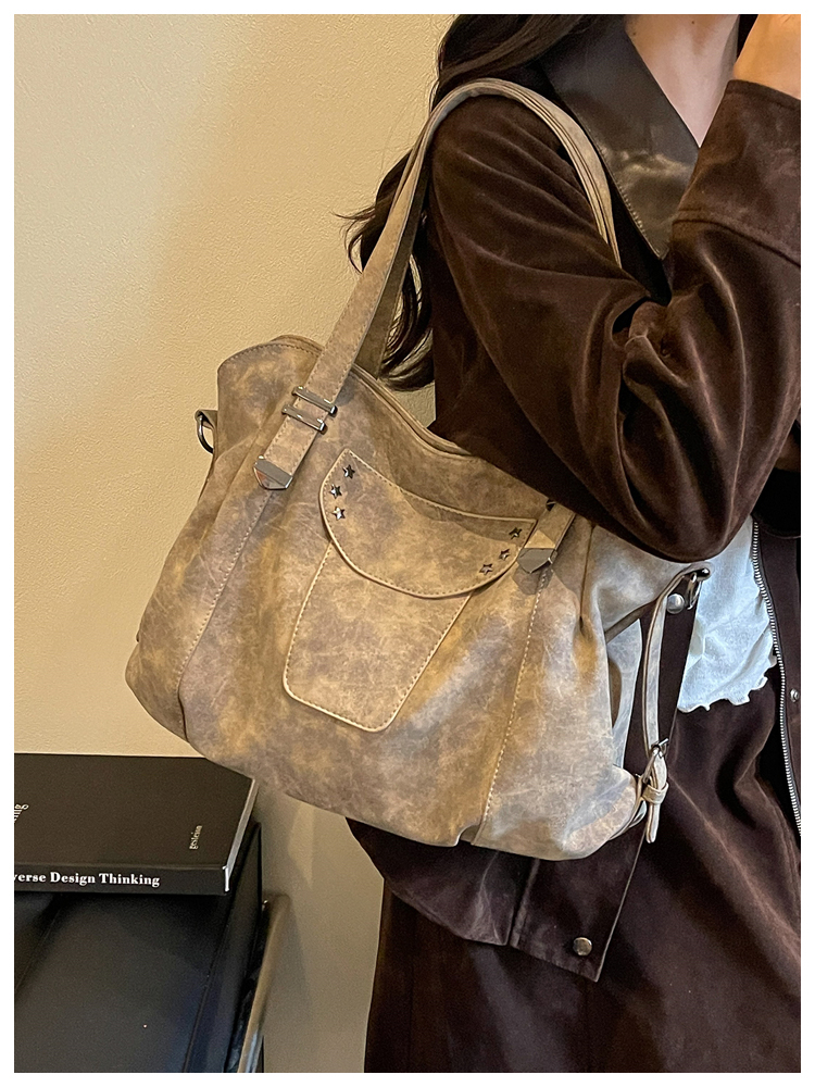 Vintage PU Leather Multi-Pocket Crossbody Tote Bag with Top Handles detail 78