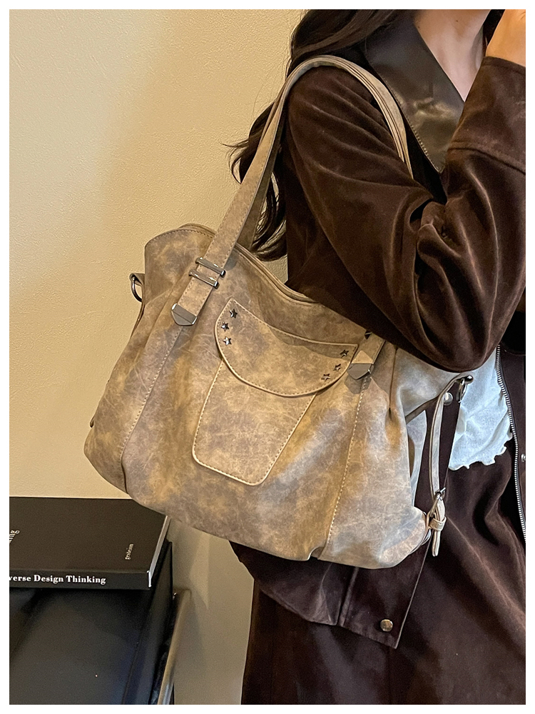 Vintage PU Leather Multi-Pocket Crossbody Tote Bag with Top Handles detail 79