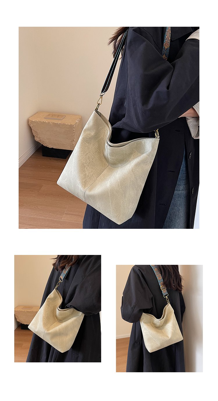 Women's PU Leather Wide Woven Strap Crossbody Bag detail 10