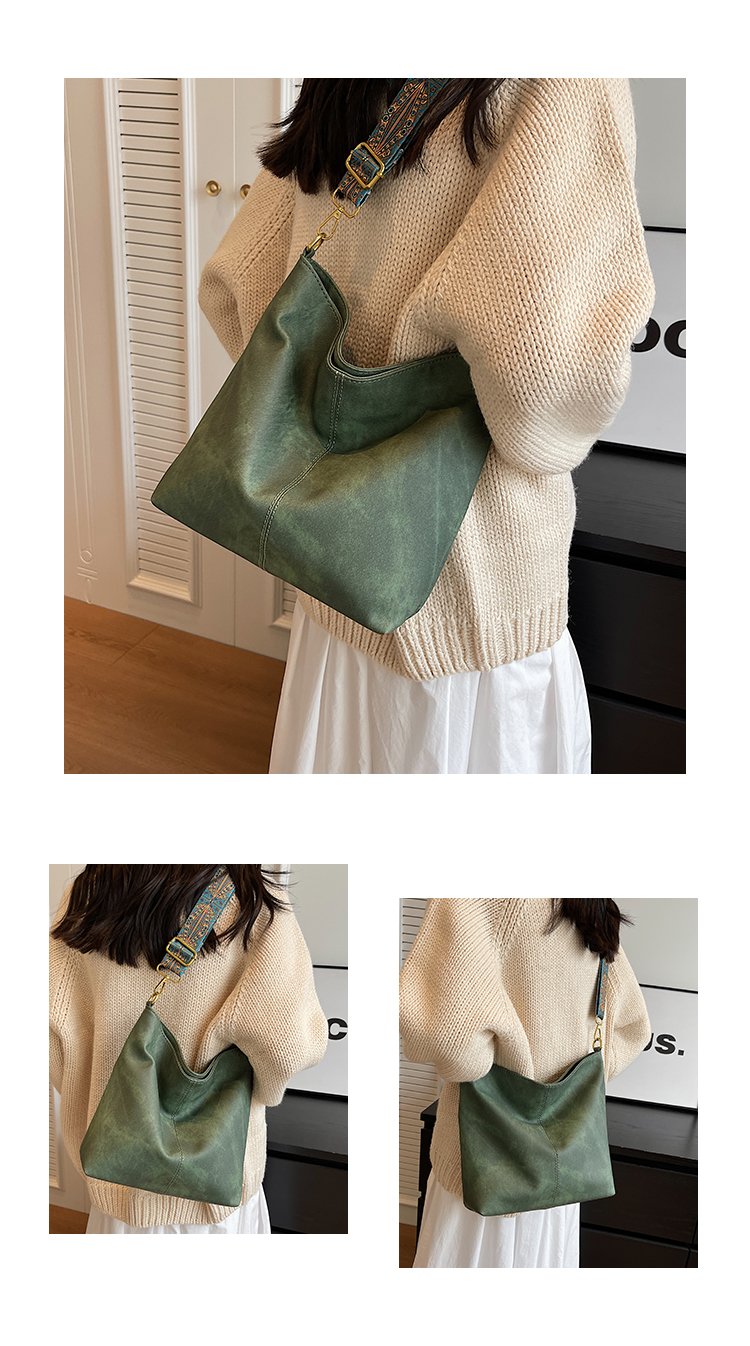 Women's PU Leather Wide Woven Strap Crossbody Bag detail 11