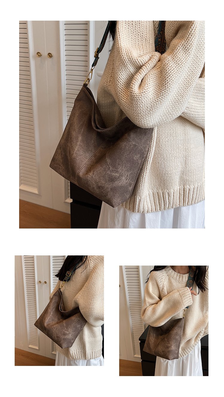 Women's PU Leather Wide Woven Strap Crossbody Bag detail 13