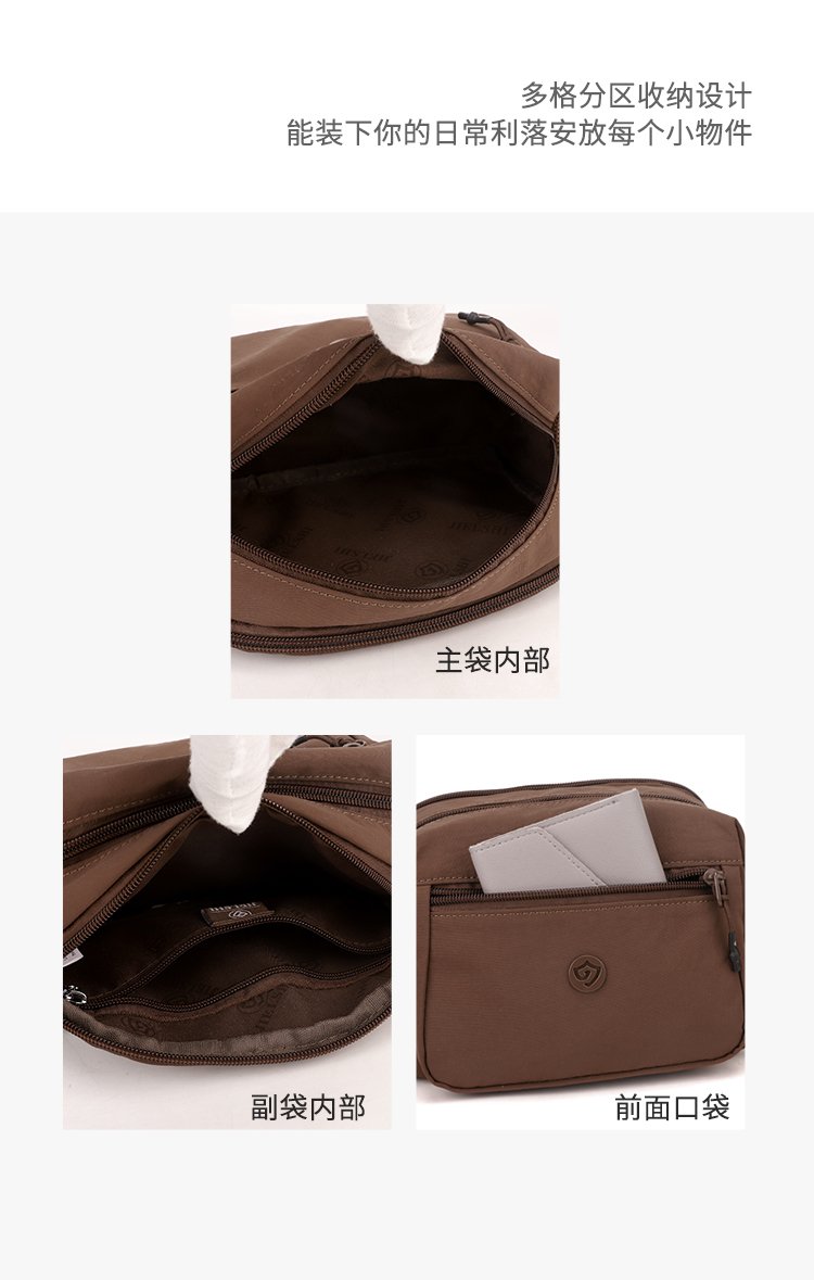 Women's Multi-Pocket Nylon Crossbody Bag detail 15