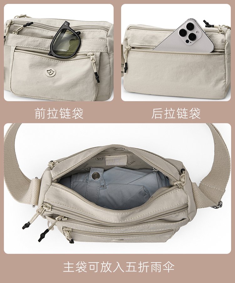 Women's Multi-Pocket Nylon Crossbody Bag detail 13