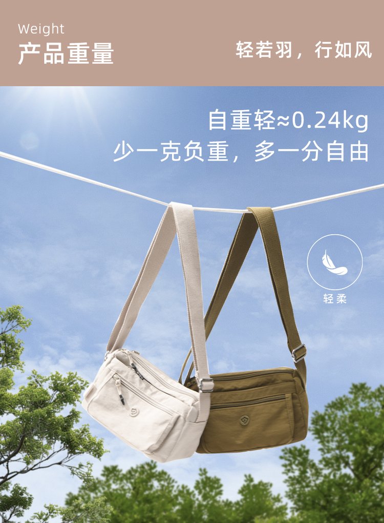 Women's Multi-Pocket Nylon Crossbody Bag detail 38