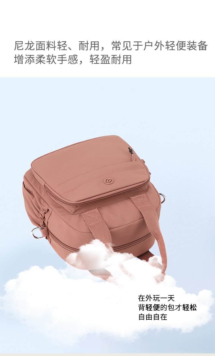 Women's Casual Nylon Backpack detail 10
