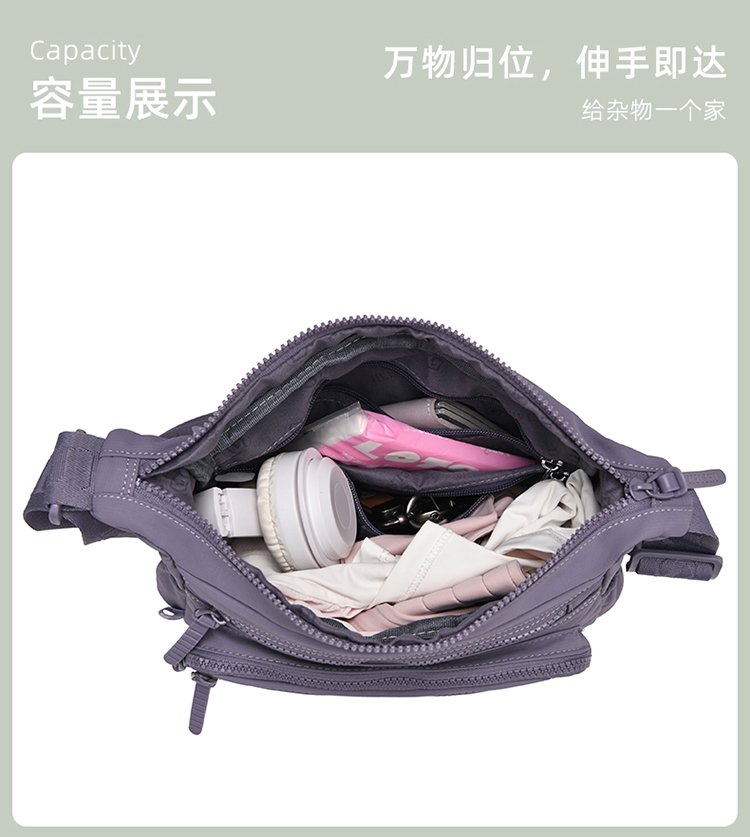 Women's Multi-Pocket Fabric Crossbody Bag detail 10
