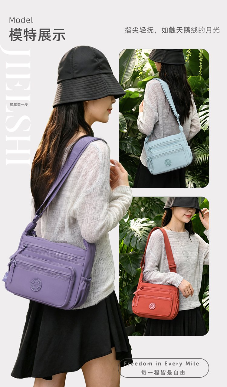 Women's Multi-Pocket Fabric Crossbody Bag detail 14