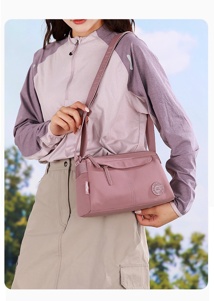 Women's Front Zip Nylon Crossbody Bag detail 19