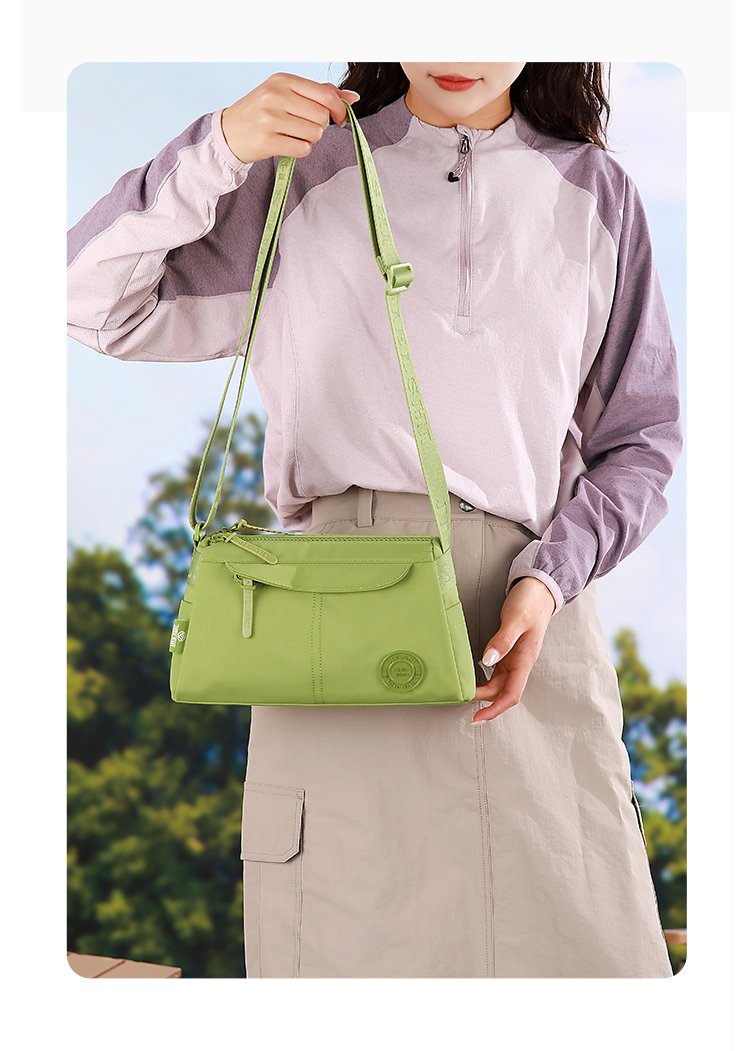 Women's Front Zip Nylon Crossbody Bag detail 20