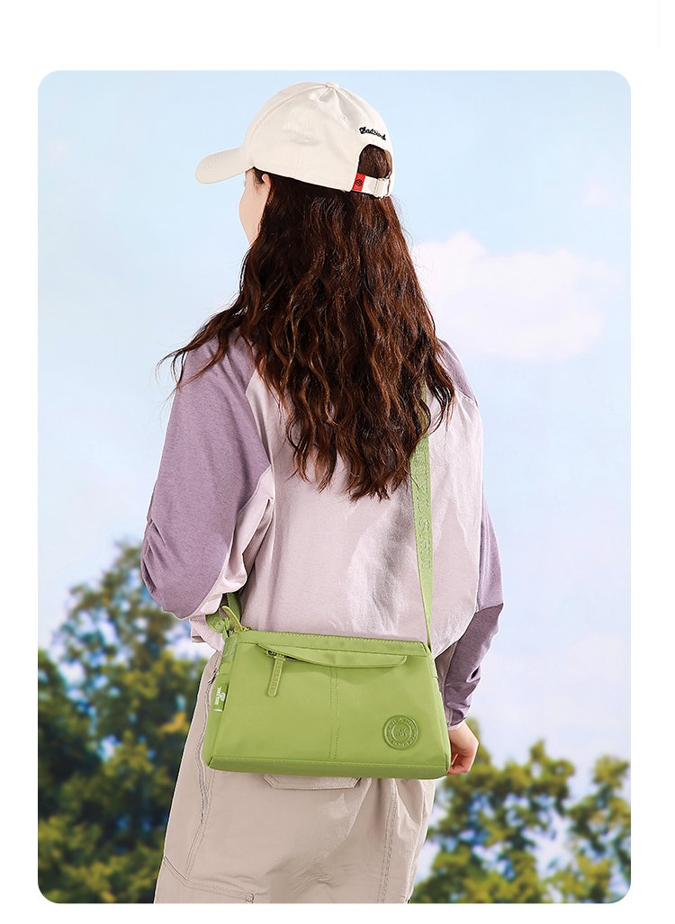 Women's Front Zip Nylon Crossbody Bag detail 21
