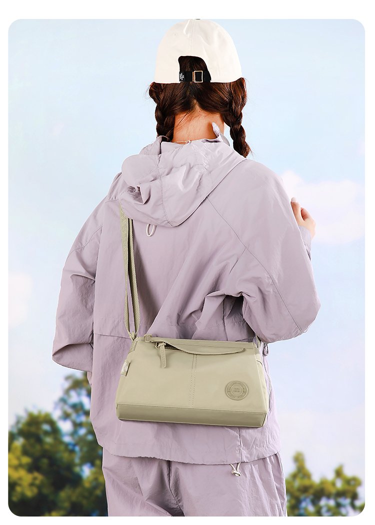 Women's Front Zip Nylon Crossbody Bag detail 22