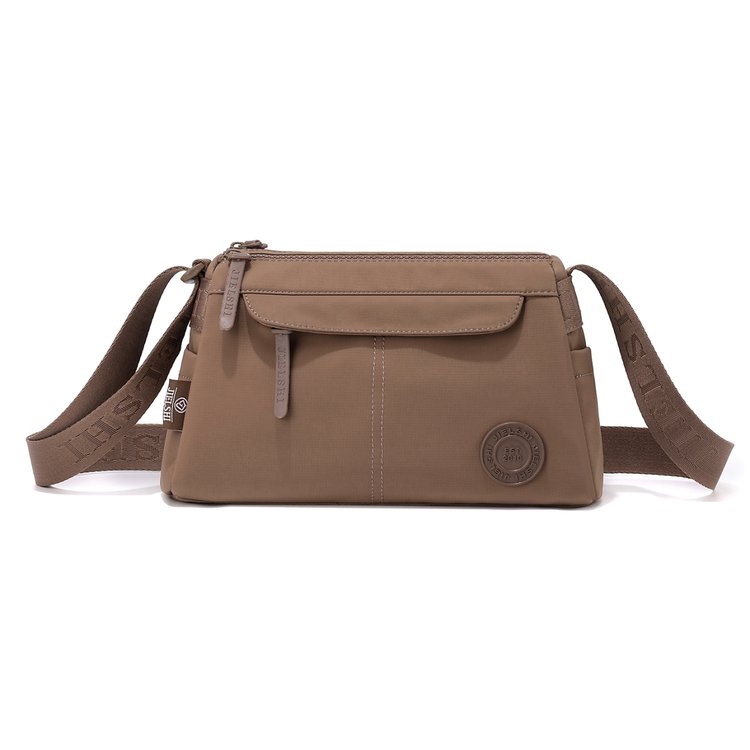 Women's Front Zip Nylon Crossbody Bag view 1