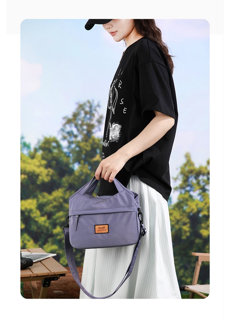 Women's Textured Nylon Top Handle Bag detail 21