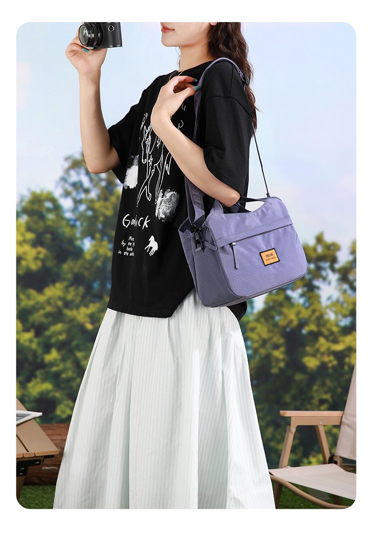 Women's Textured Nylon Top Handle Bag detail 3