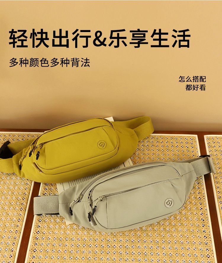 Women's Multi-Pocket Nylon Waist Bag detail 1