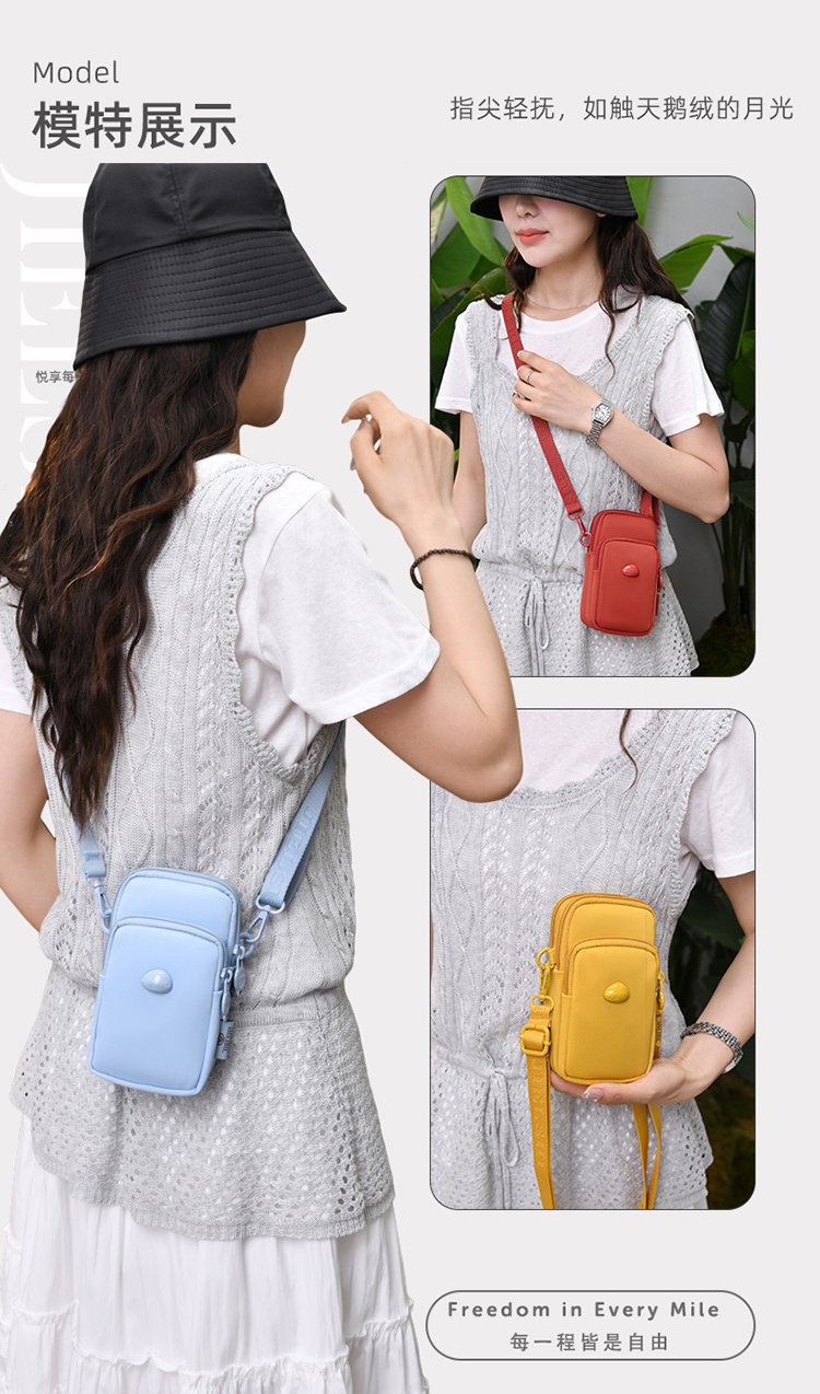 Women's Multi-Pocket Fabric Phone Crossbody Bag detail 14