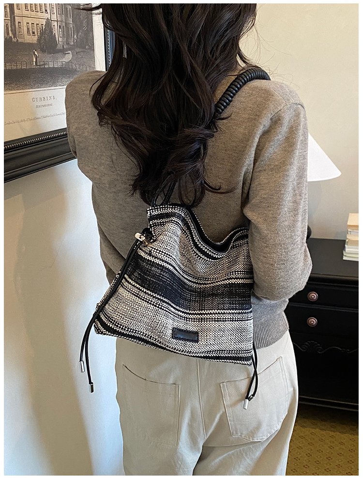 Women's Relaxed Fabric Shoulder Bag with Magnetic Snap detail 16