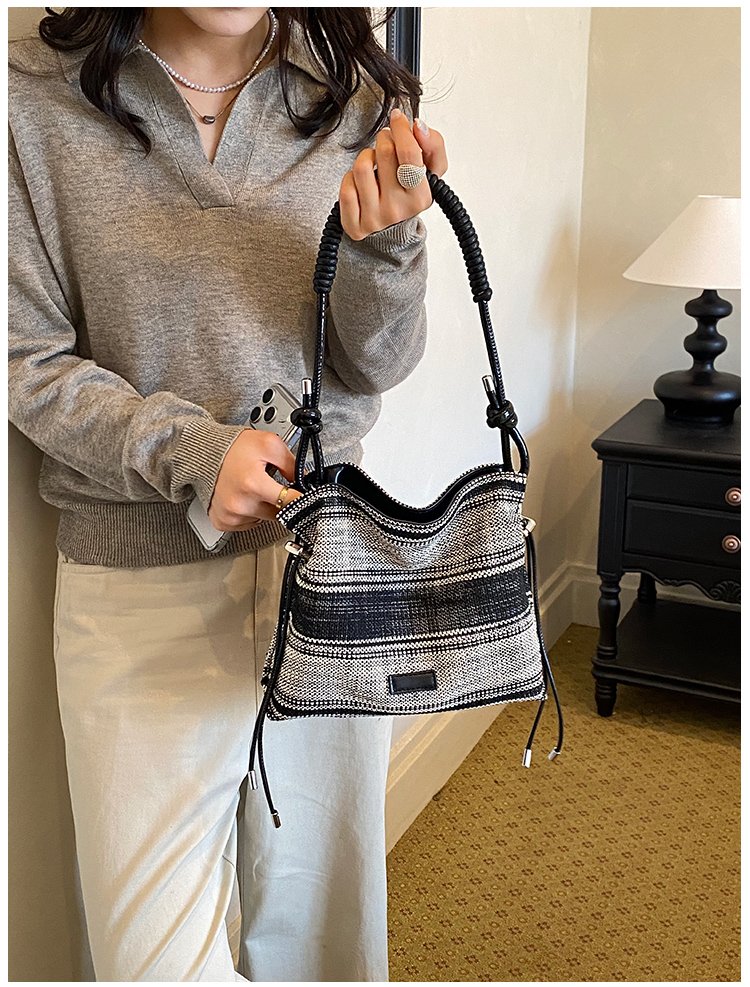 Women's Relaxed Fabric Shoulder Bag with Magnetic Snap detail 22