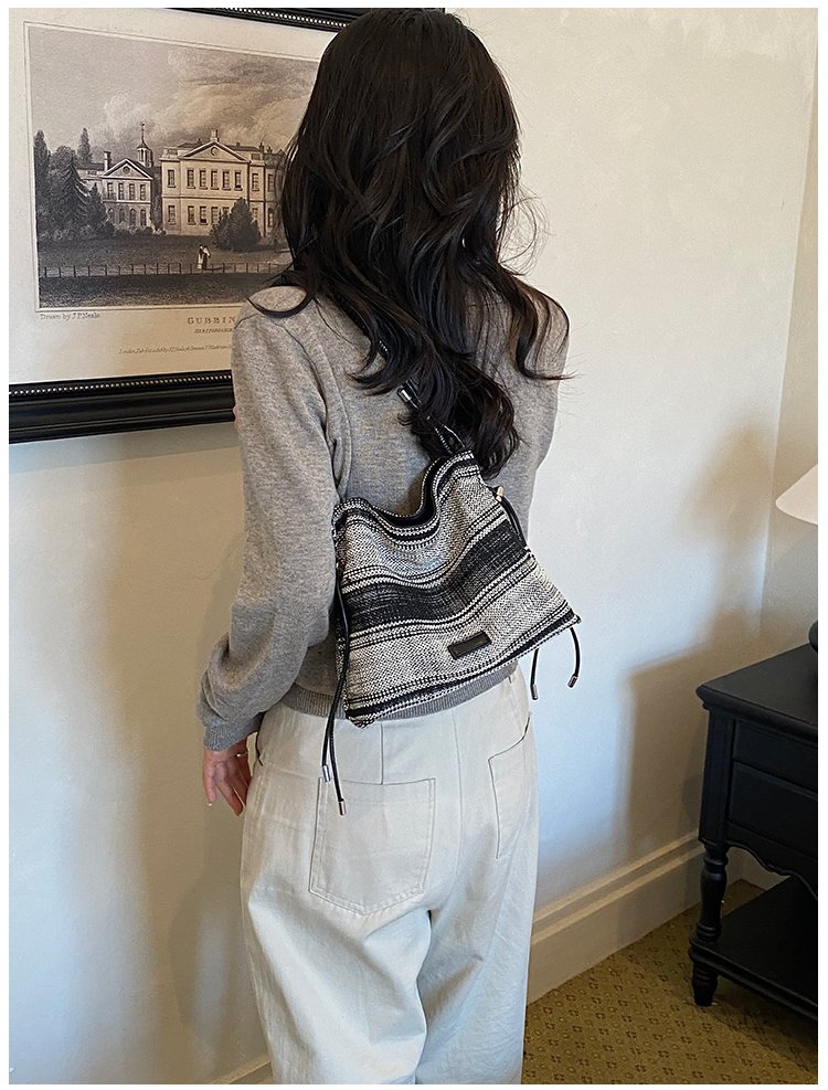 Women's Relaxed Fabric Shoulder Bag with Magnetic Snap detail 24